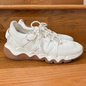 Madewell White and Brown Sneakers